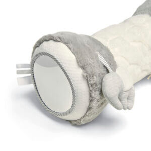 welcome to the world elephant tummy time roll grey