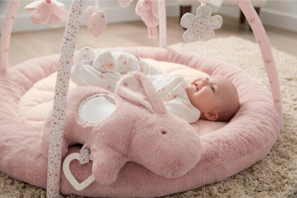 ZR_WTTW Pink_Playmat_ welcome to the world bunny playmat pink