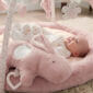 welcome to the world bunny playmat pink