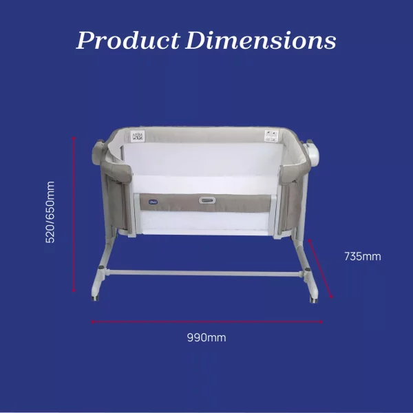 chicco next2me magic evo bedside crib in taupe evo tauoe